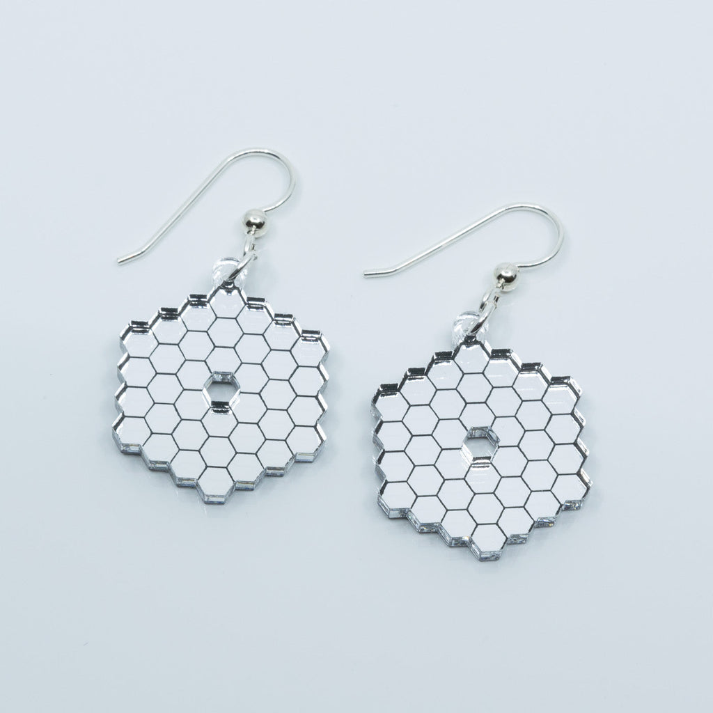 Keck Observatory earrings with sterling silver hooks