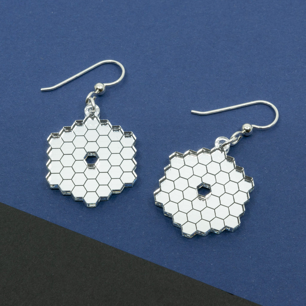 nasa Observatory earrings with sterling silver hooks