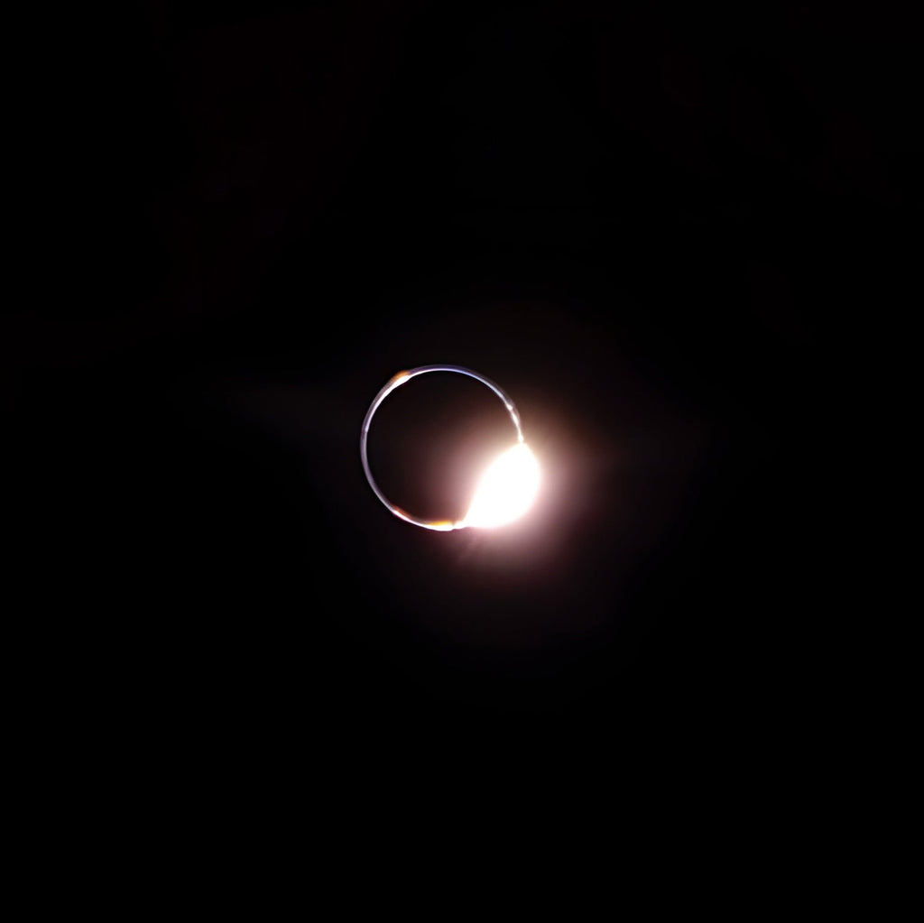 Firefly’s Blue Ghost lunar lander captured the diamond ring effect during a total solar eclipse captured around 3:30 am CDT on March 14 from the Moon’s Mare Crisium. Credit: Firefly Aerospace. Digitally enhanced.