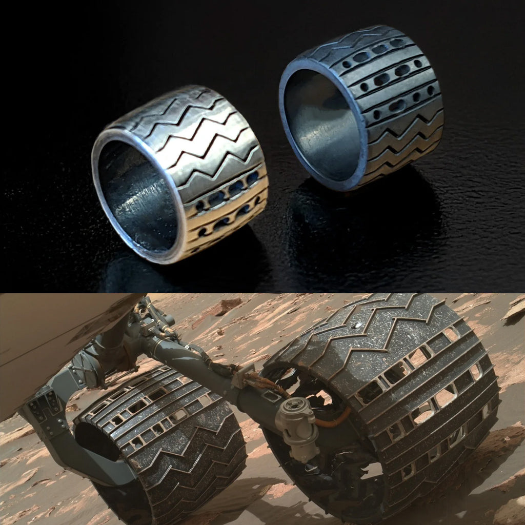 Curiousity Rover Wheel pendant necklace