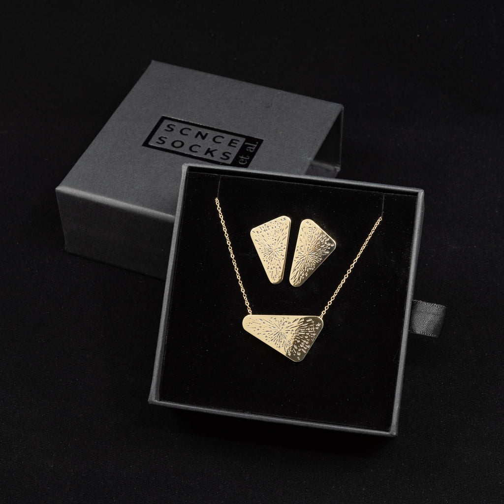 Europa Clipper Vault Plate earrings - 14K Gold