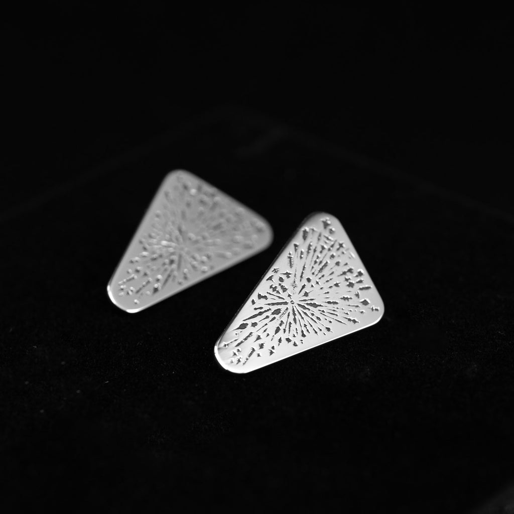 Europa Clipper Vault Plate earrings - Sterling Silver