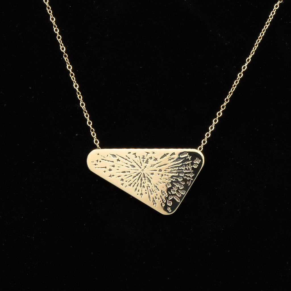 Europa Clipper Vault Plate necklace - 14K Gold