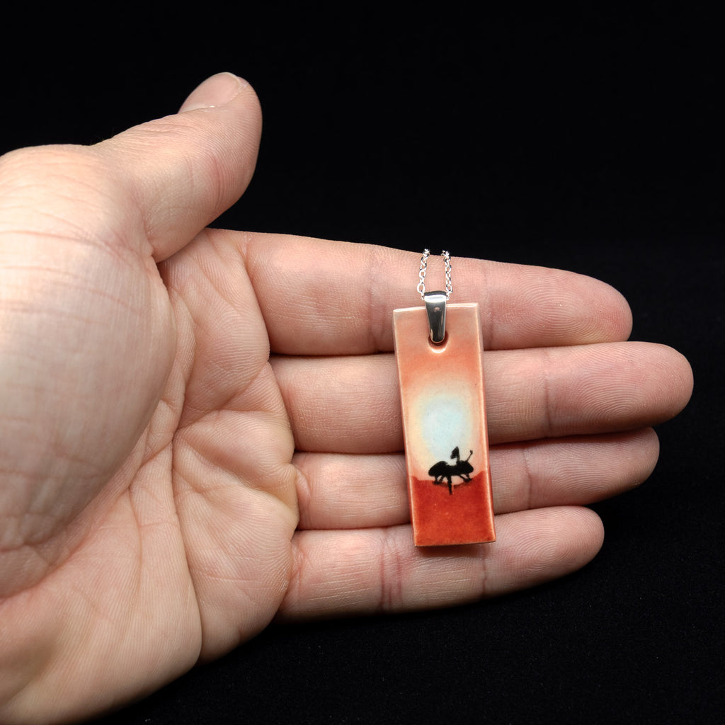 AH InSight and Viking landers ceramic necklace