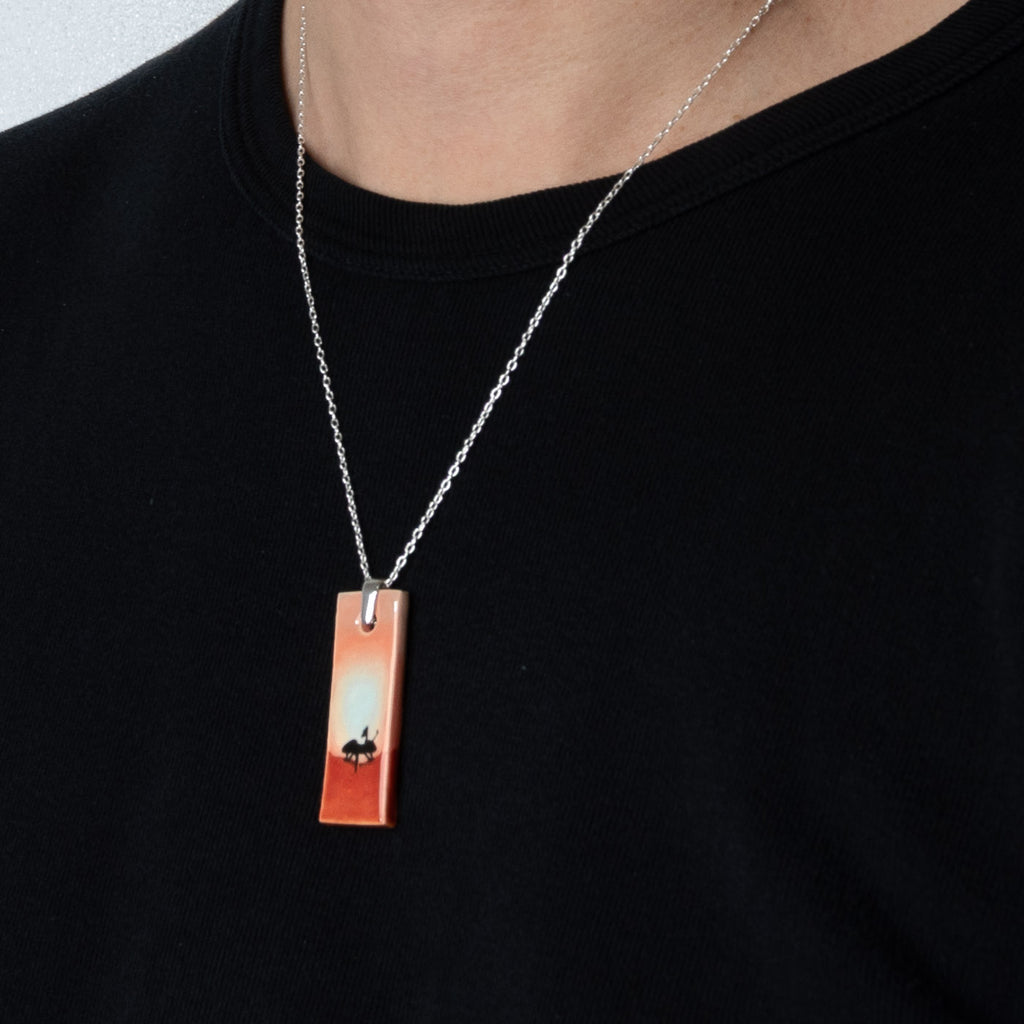 AH InSight and Viking landers ceramic necklace