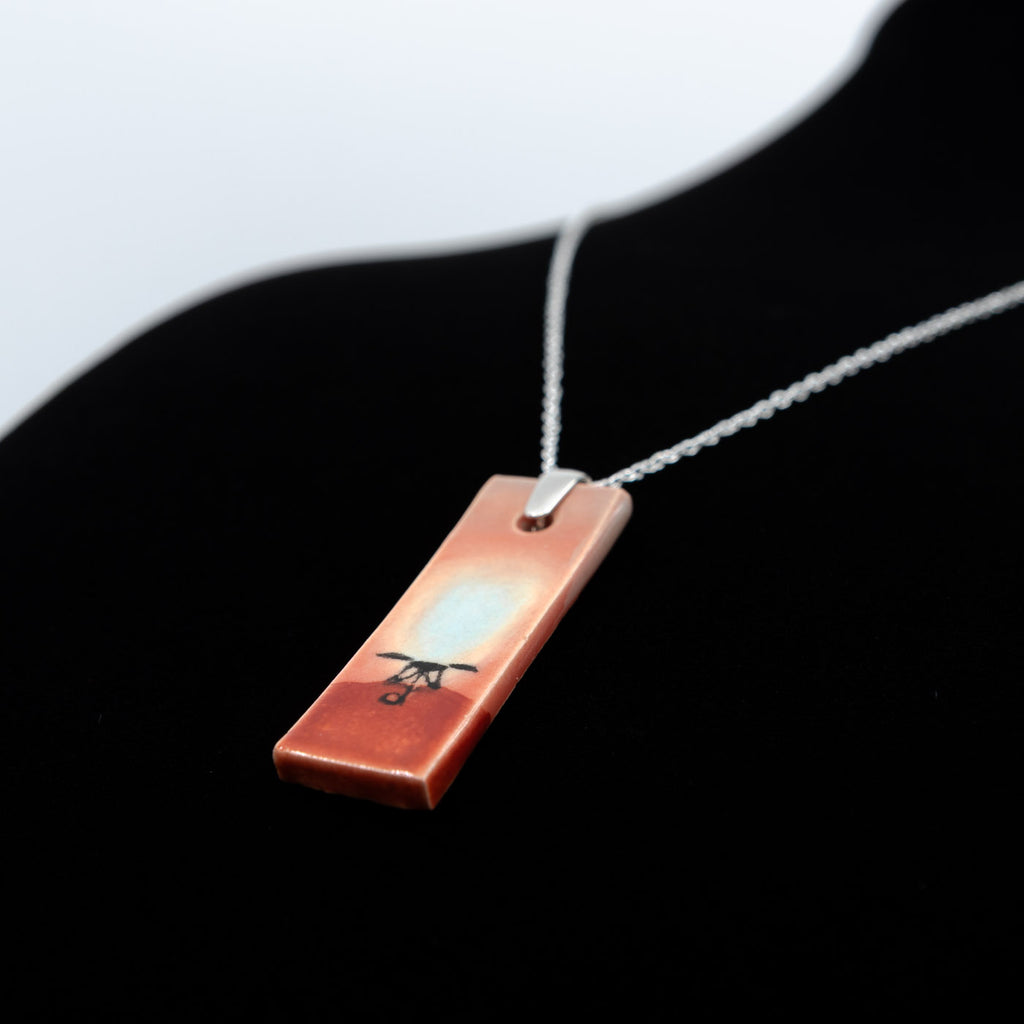 AH InSight and Viking landers ceramic necklace