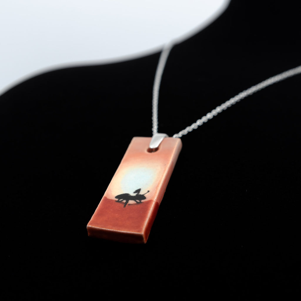 AH InSight and Viking landers ceramic necklace