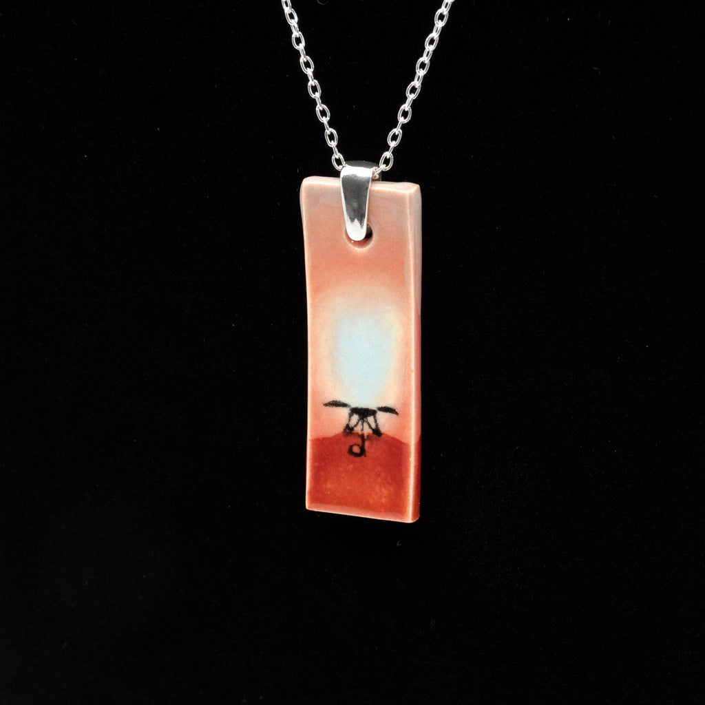 AH InSight and Viking landers ceramic necklace