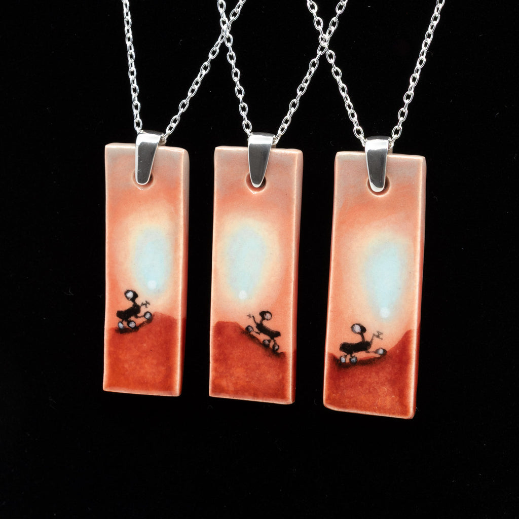 AH Curiosity rover ceramic necklace