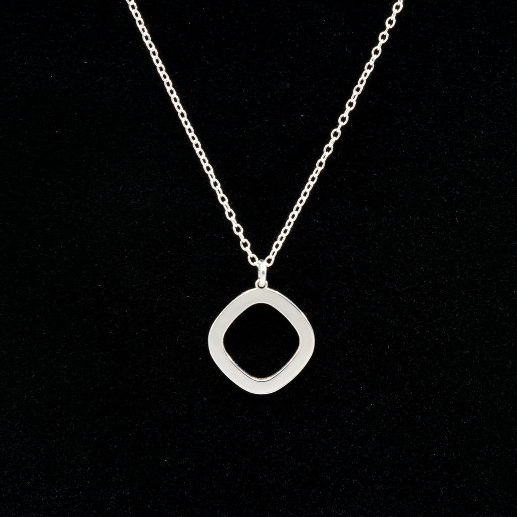 Large Bennu sterling silver pendant necklace