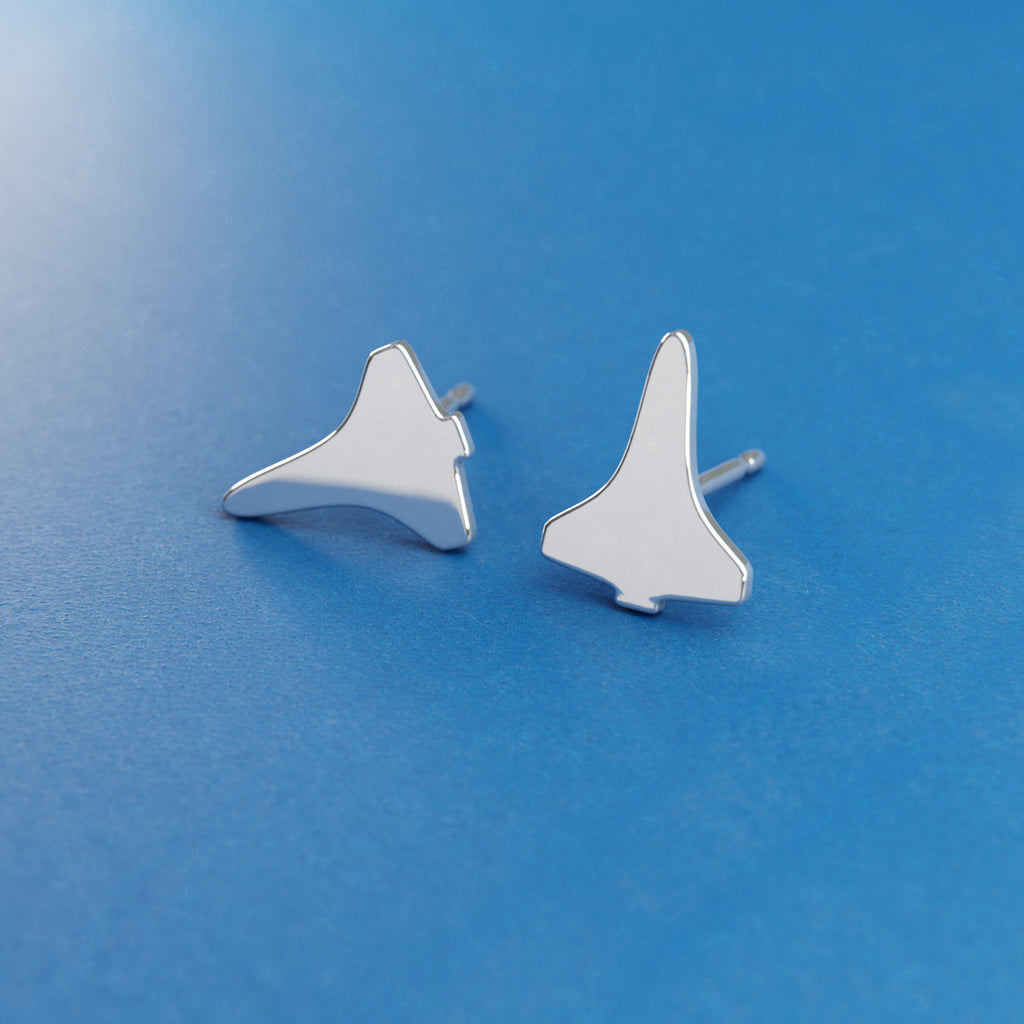 Space Shuttle stud earrings - sterling silver