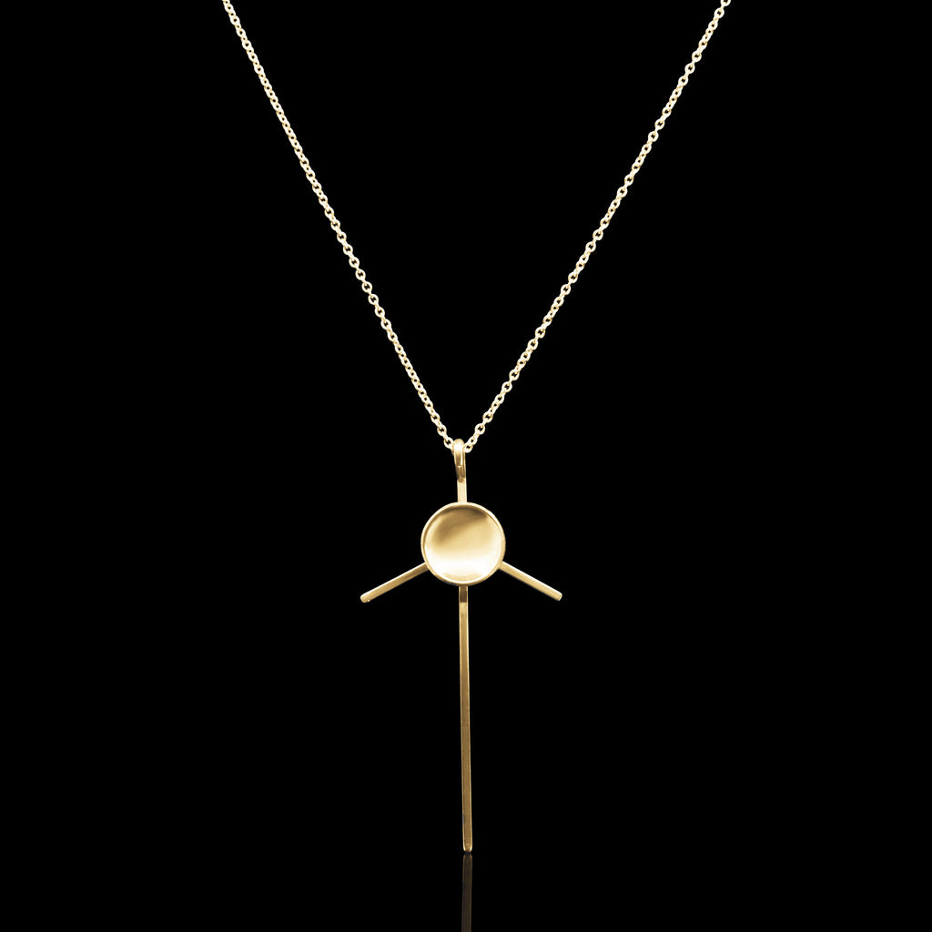 Voyager pendant necklace in 14K gold for Tracy